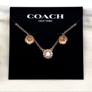 NWT COACH Signature Stone Tea Rose 3-Piece Jewelry Set